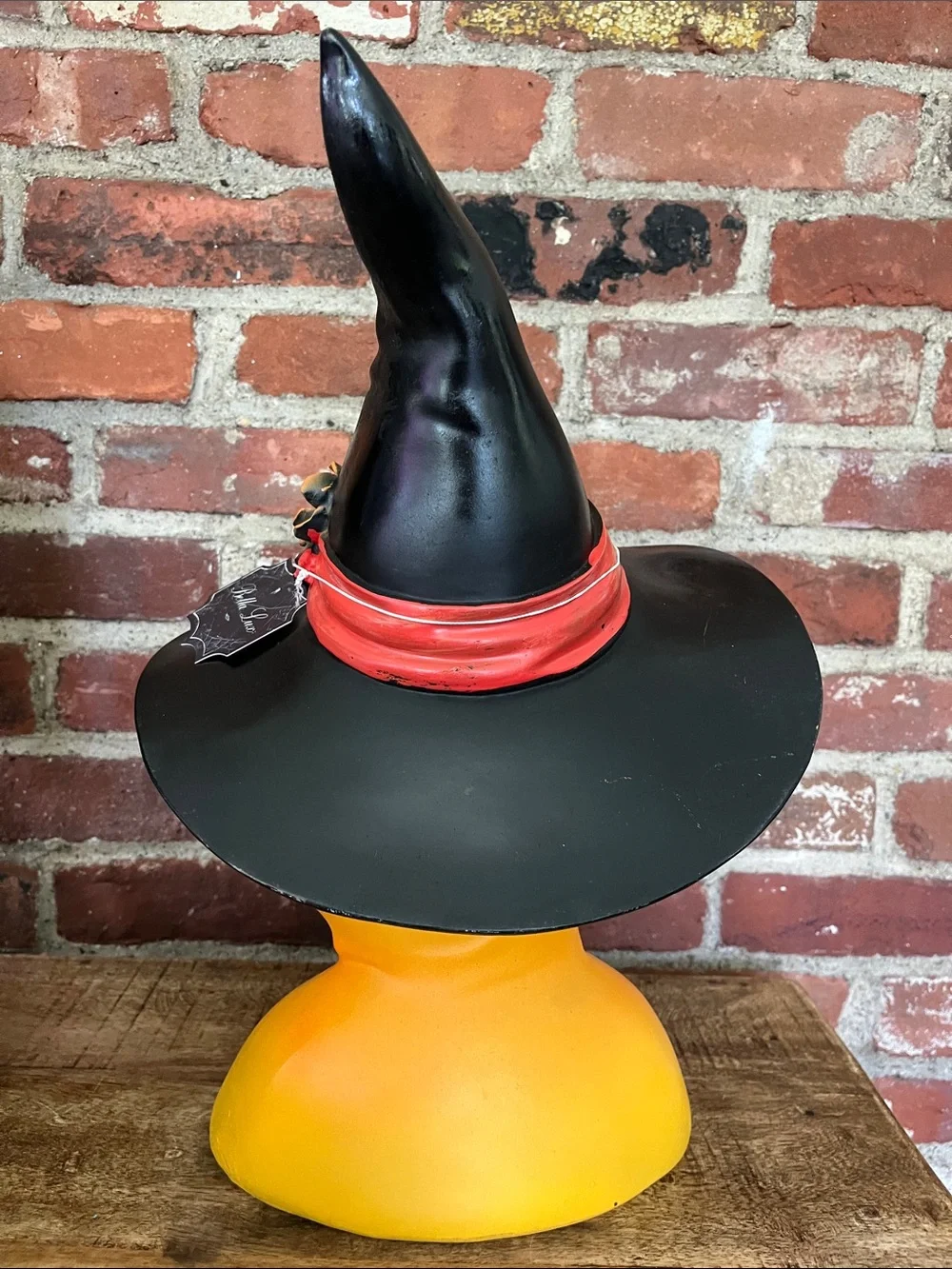 Bella Luxx Black Witch Hat with Yellow, Orange and Red Floral Accent